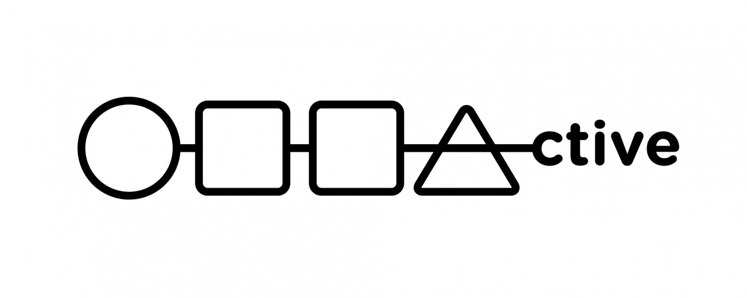 Logo creActive v čiernej obrysovej línií ako pomôcka do veľkej letnej súťaže.